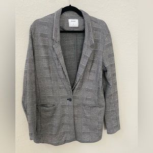 Old Navy Black & White Plaid Blazer- Large Tall